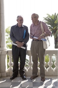 C K Stead (right) and Vincent O’Sullivan on their honeymoon © Mary Gaudin